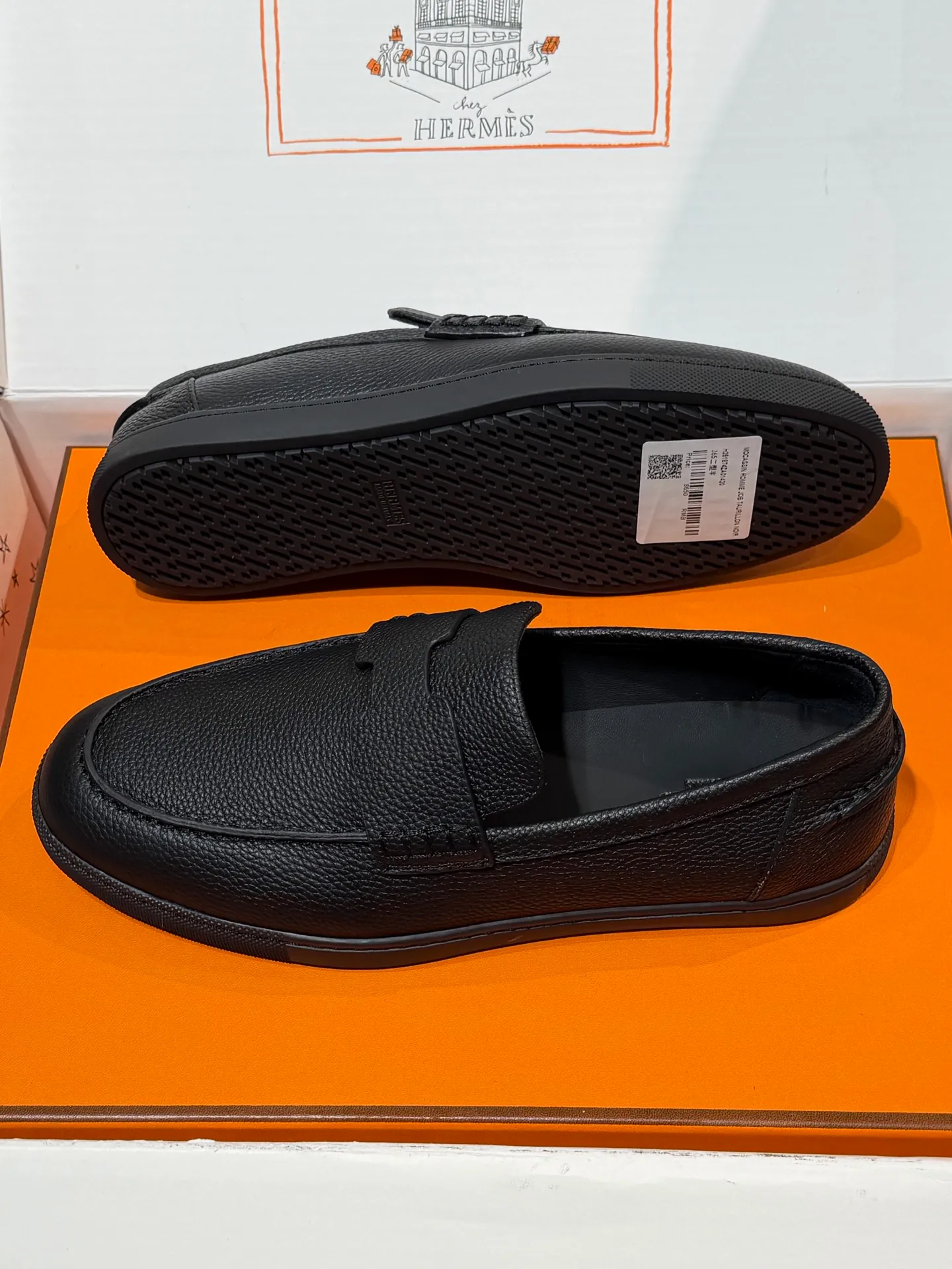 【HERMES】Top P:800💰-Size: 39-44 (38.45. Customized) H Home Freesstyle Men's Loafers Calfskin and Epsom Heritage calfskin high-top sports shoes, the soles are decorated with saddle stud buckle patterns, creating a modern urban style. Imported cowhide + cowhide lining + customized TPU outsole.